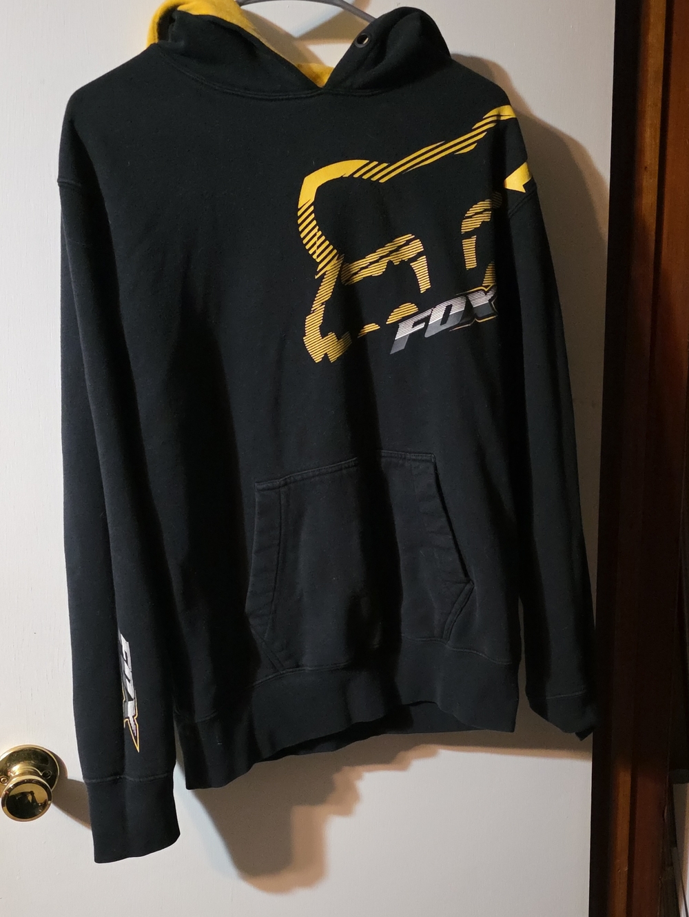 Fox Black and Yellow Pullover Hoodie